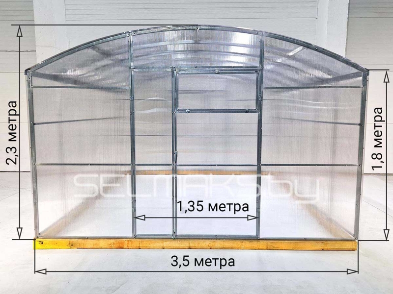 ТЕПЛИЦА ПРЯМОСТЕННАЯ ширина 3.5 
