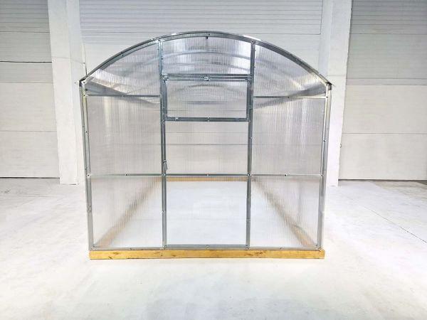 Теплица Прямостенная , дуги 20х40, шаг 0,67мм, поликарбонат 4мм, 10 метров